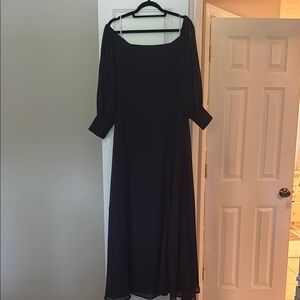 Lulu's Black Bishop Sleeve Gown